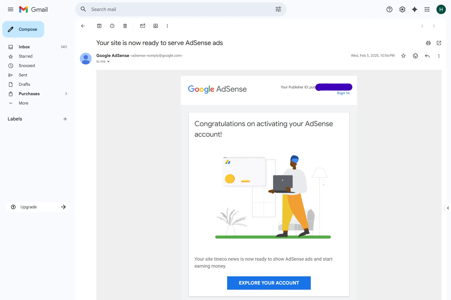 AdSense Approval tineco.news