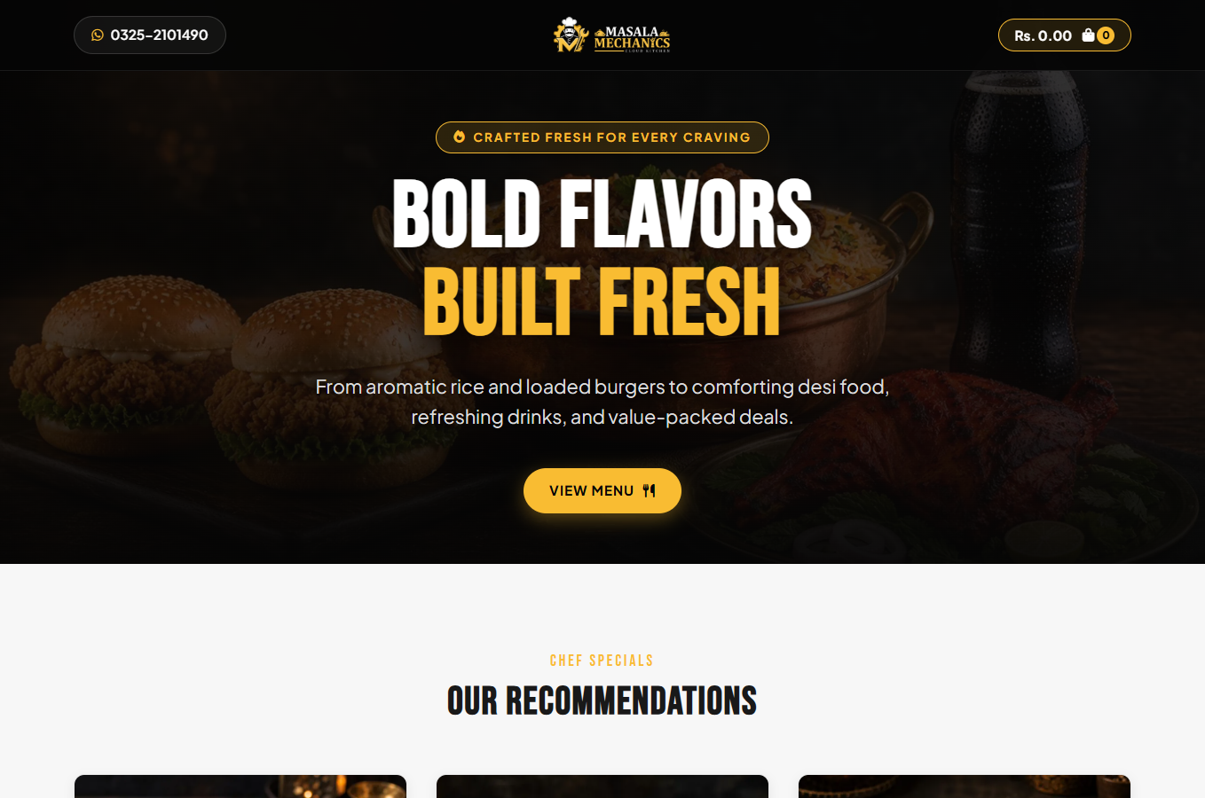 Masala Mechanics Food Delivery Store