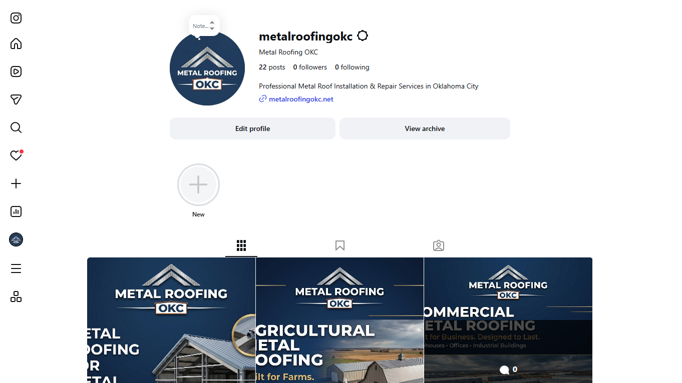 Metal Roofing OKC Instagram Performance