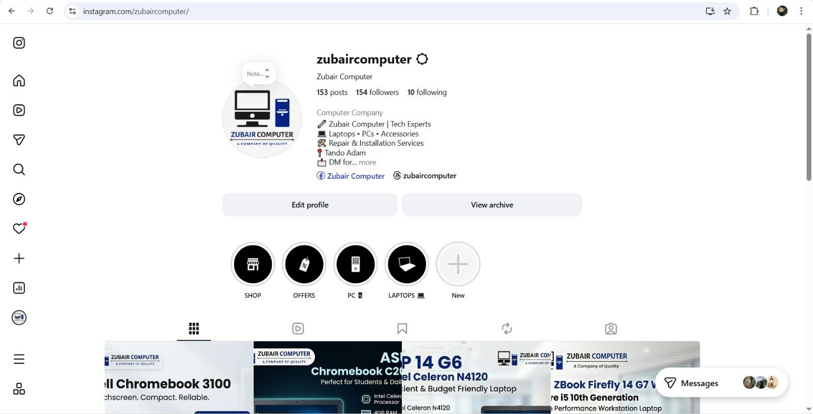 Zubair Computer Instagram
